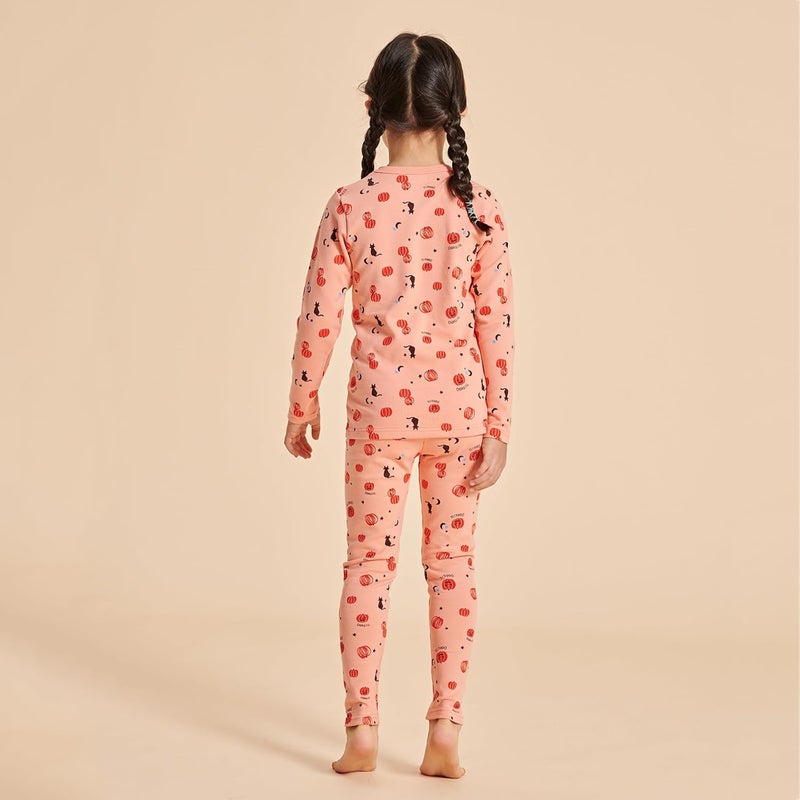 DORSILL Girls' Brushed Thermal Underwear Set Cotton Warm Comfortable Suits For Kids Long Johns - Image 4